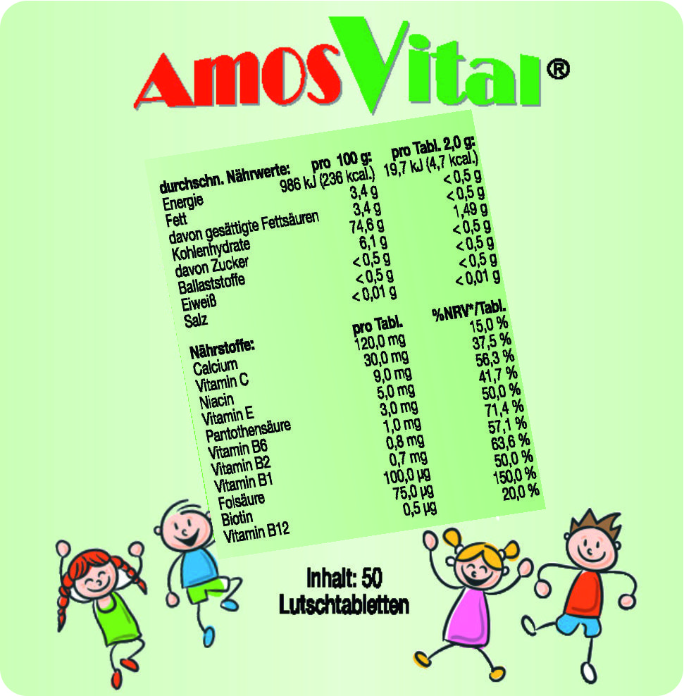 AMOSVITAL Fizzy Vits Kinder Multivitamin Lutschtabletten – Bild 2