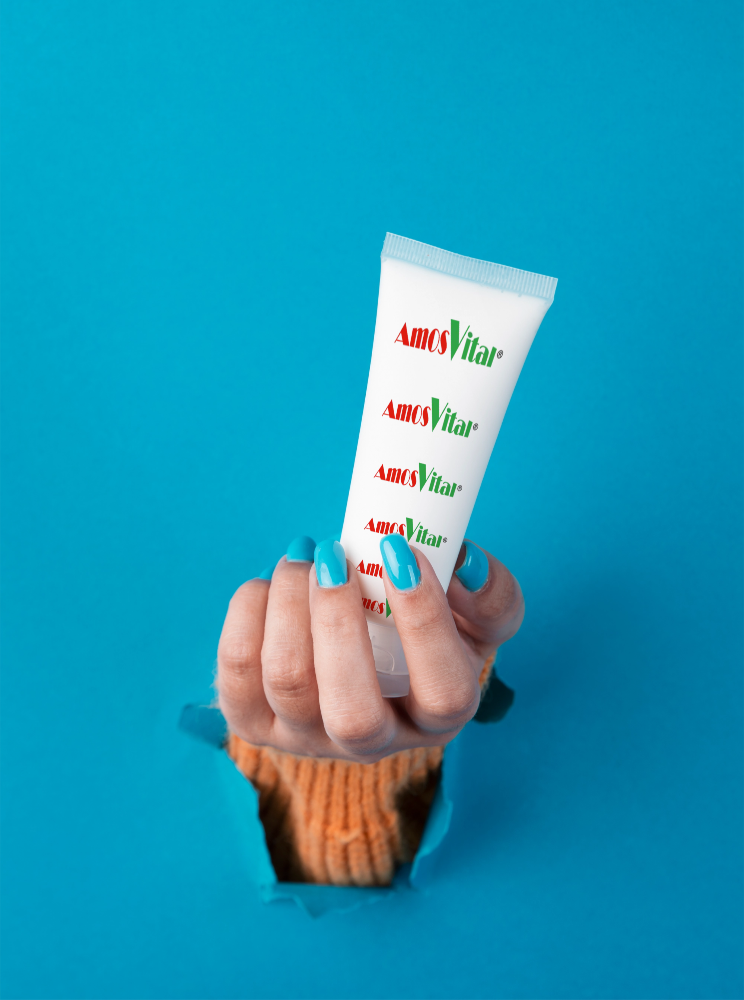 woman holding cream beauty nail art mockup